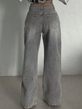 Retro high waist loose wide leg pants